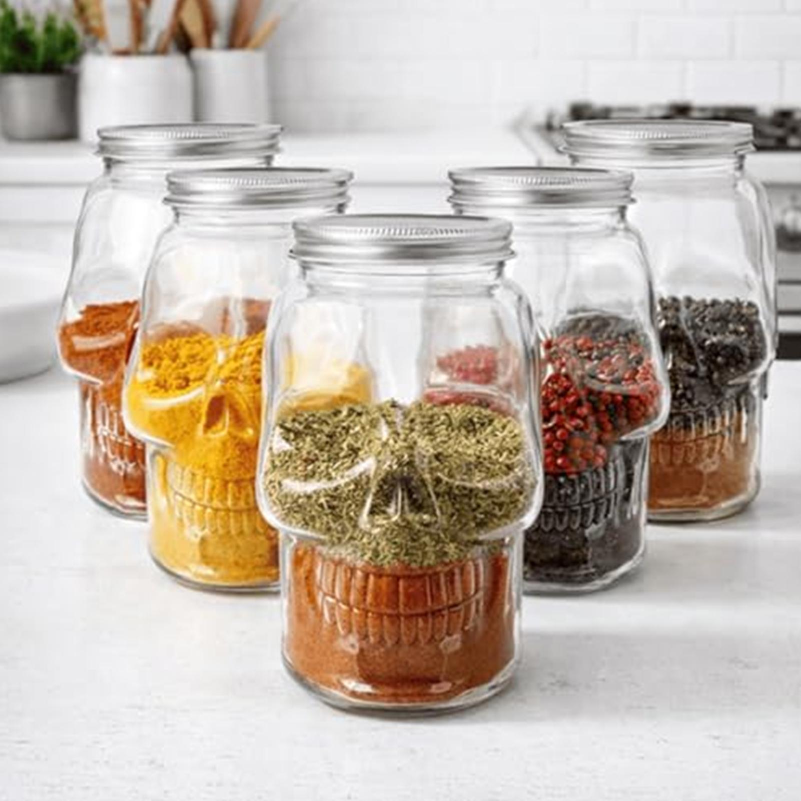 Meal Prep Meal Ideas - 투명한 해골 모양 뚜껑이 있는 넓은