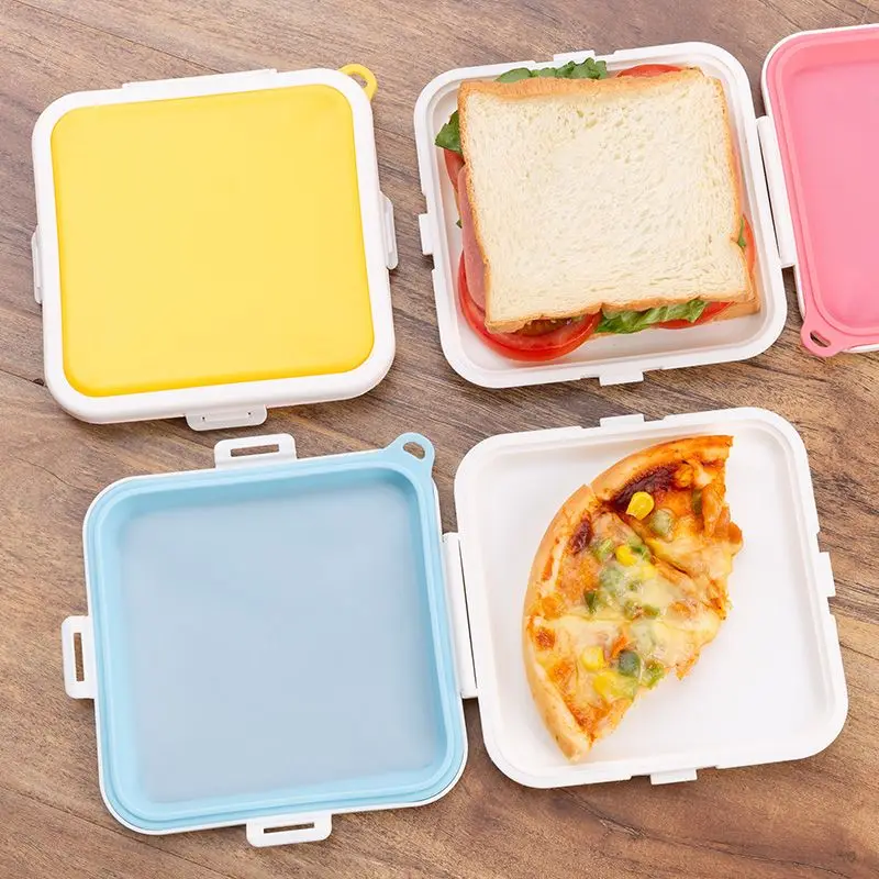 Meal Prep Box - 휴대용 샌드위치 보관함 1개, 실리콘 재질의