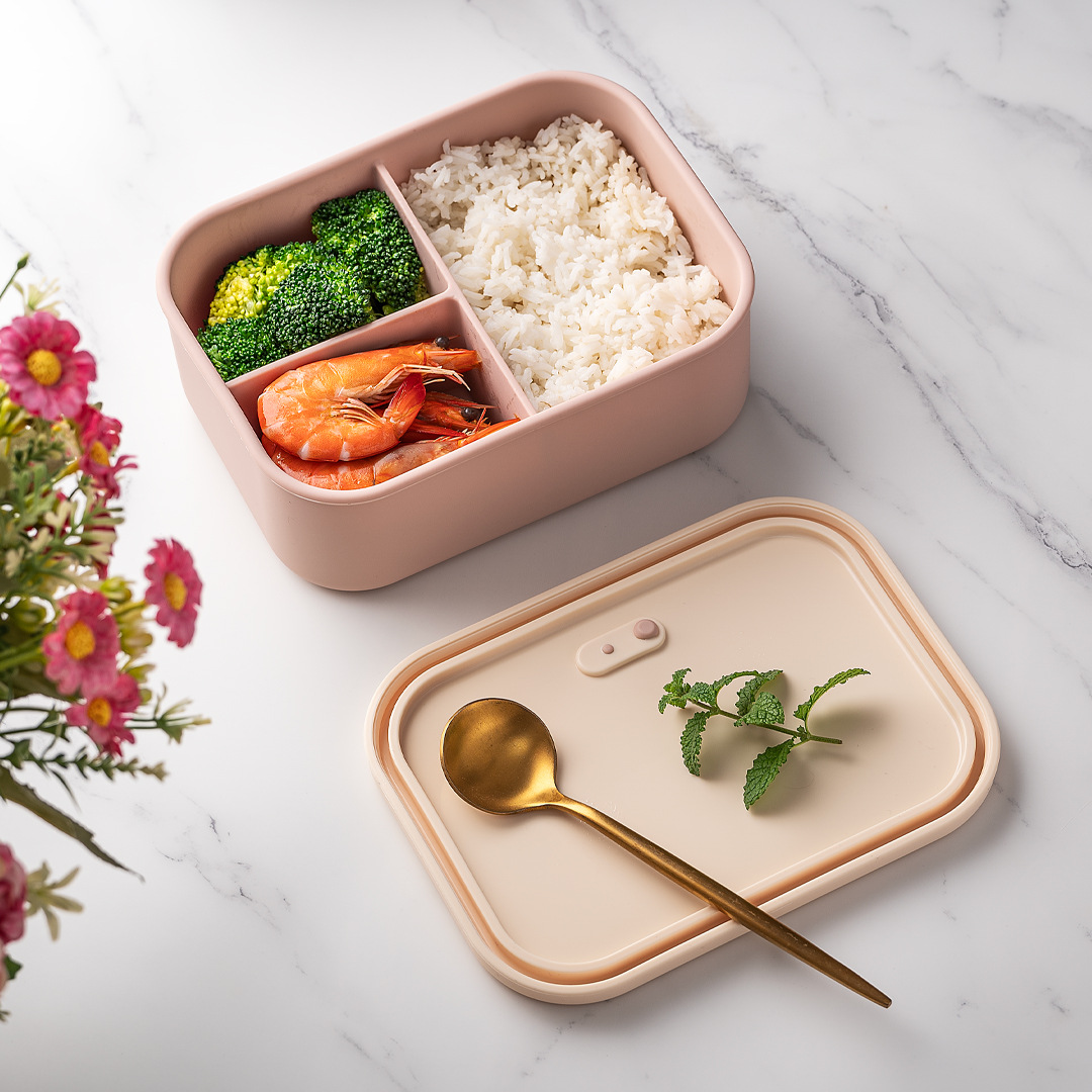 Meal Prep Meal Ideas - 700ml/1300ml 실리콘 도시락통 3칸 식사 준비