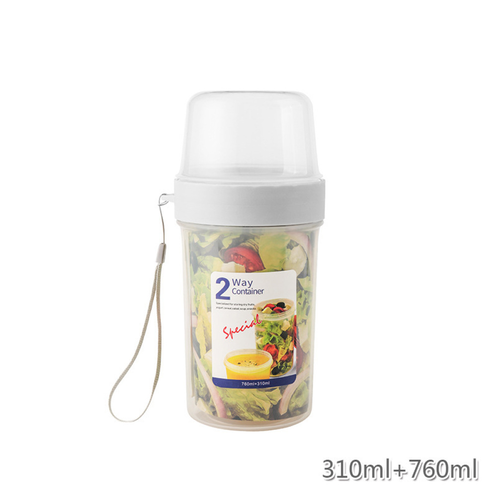 Meal Prep Jars With Lids - 이중층 누수 방지 식품 보관 용기