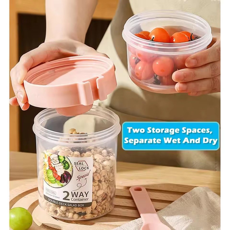 샐러드 오트밀 컵 500ml+300ml 누수 방지 뚜껑 - Meal Prep Oatmeal 리뷰 및 가격