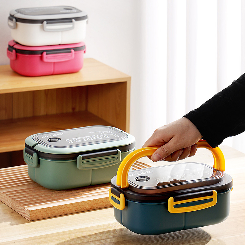 이중 레이어 도시락 상자, 학생 직장인 도시락 상자,  - Meal Prep Box 리뷰 및 가격