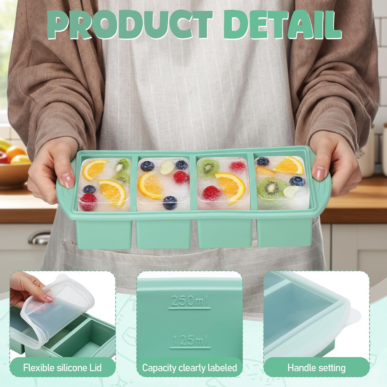 실리콘 냉동 트레이(뚜껑 포함), 수프, 소스, 이유식 - Meal Prep Oatmeal 리뷰 및 가격