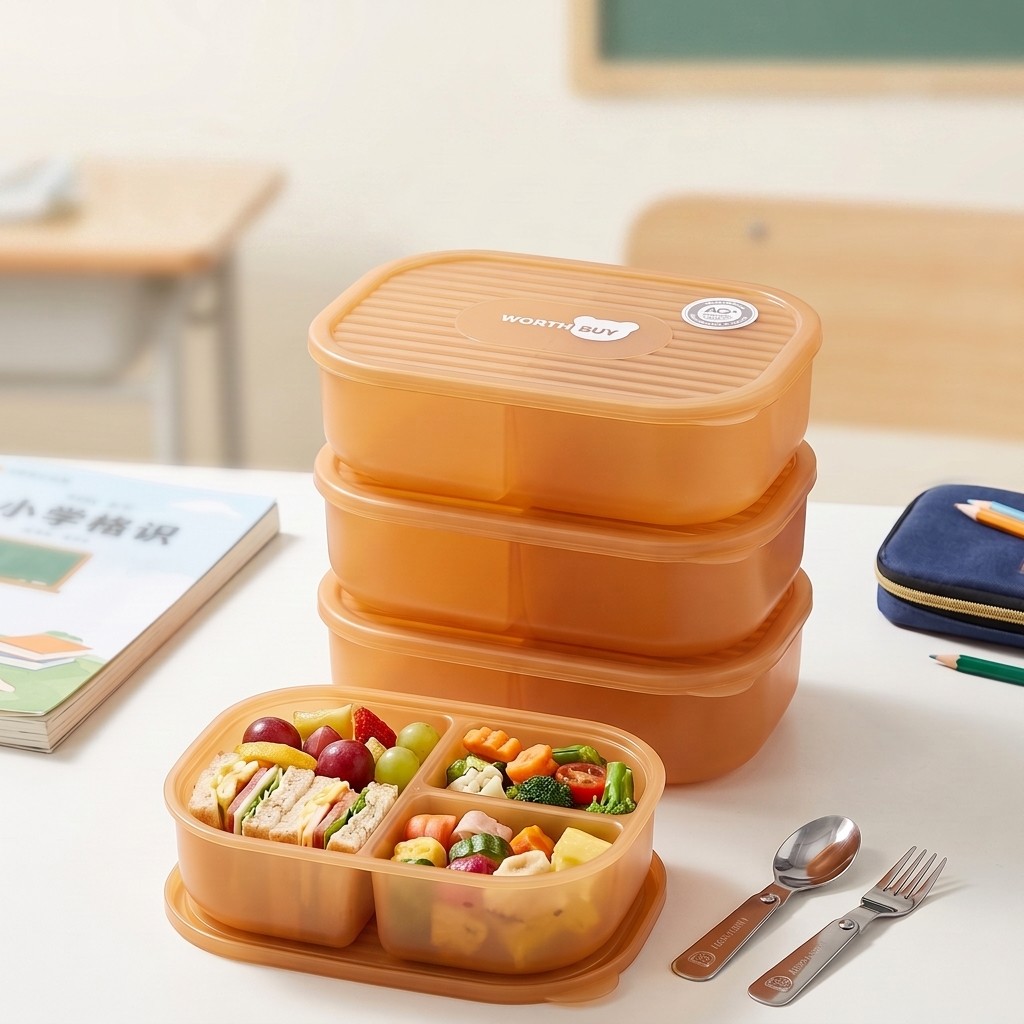 일본 플라스틱 도시락 어린이 성인용 학교 도시락 3칸  - Meal Prep Japanese 리뷰 및 가격