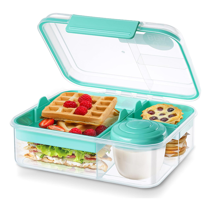 4칸 누수 방지 도시락통, 분리형 트레이 포함, BPA - Meal Prep Meal Ideas 리뷰 및 가격