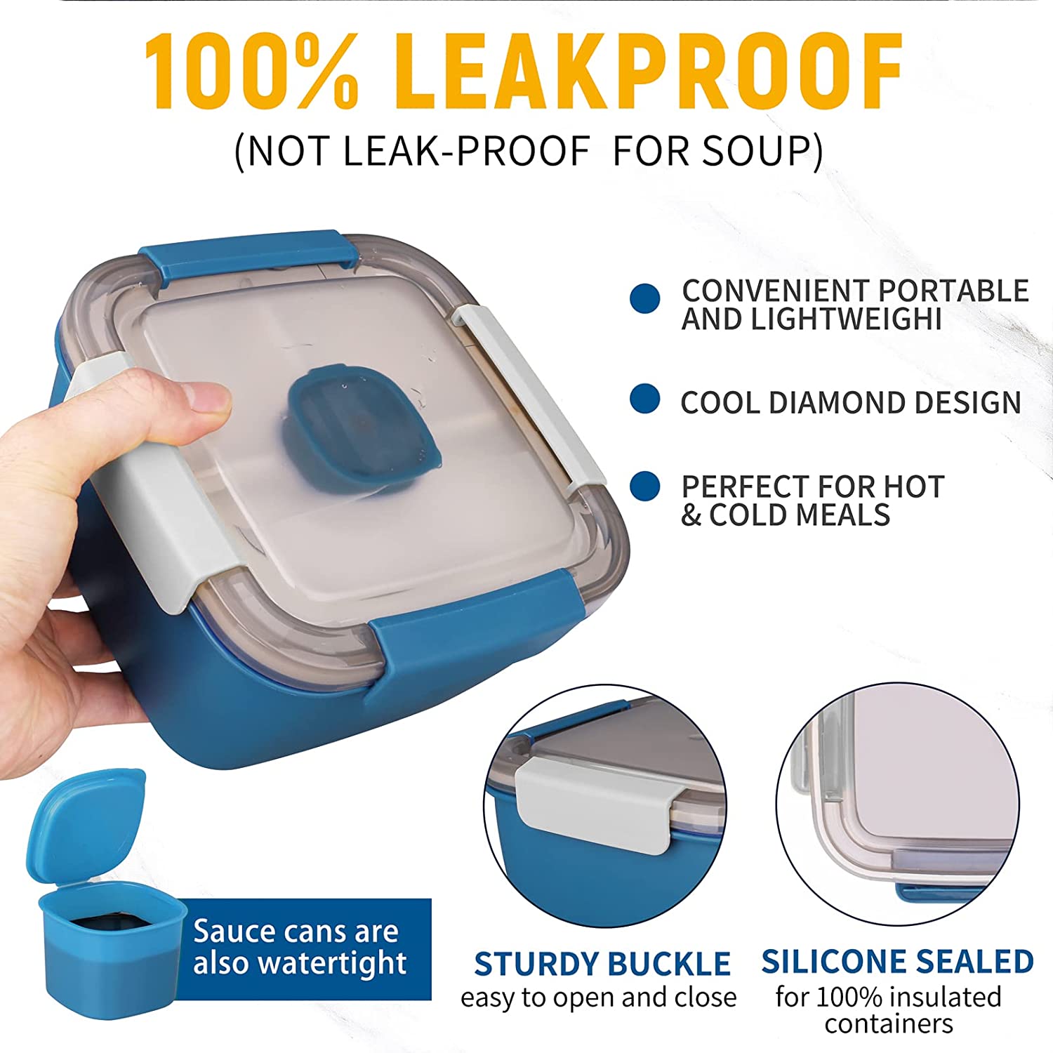 1100ml/1500ml 휴대용 도시락 상자 컨테이너  - Meal Prep Box 리뷰 및 가격
